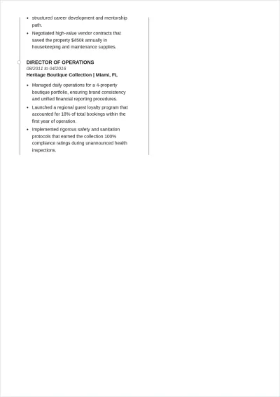 Free General Manager ATS Resume Template, AI Resume Builder