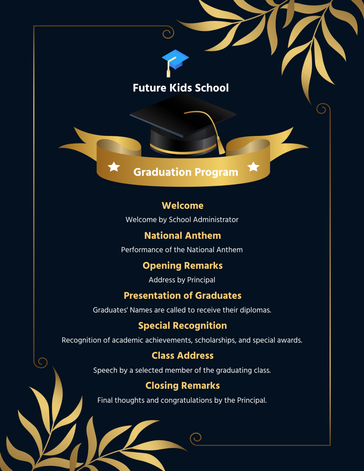 High School Graduation Program