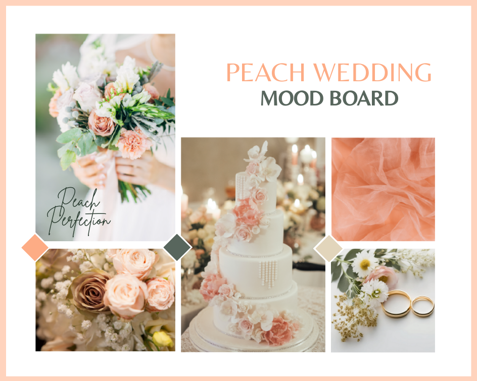 Peach Wedding Mood Board