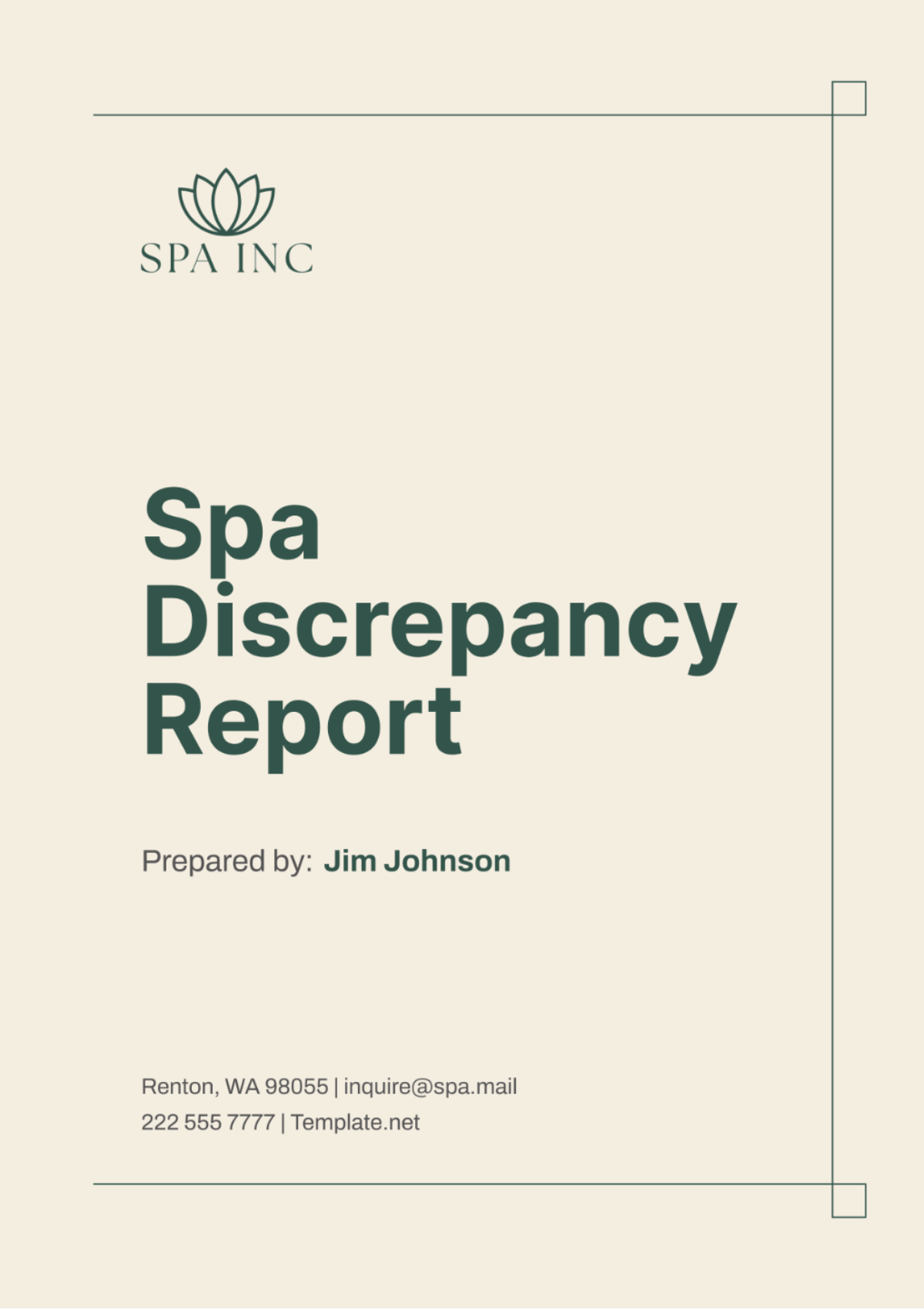 Spa Discrepancy Report Template - Edit Online & Download