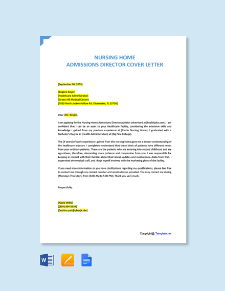 FREE Nursing Character Reference Letter Template - Word ...