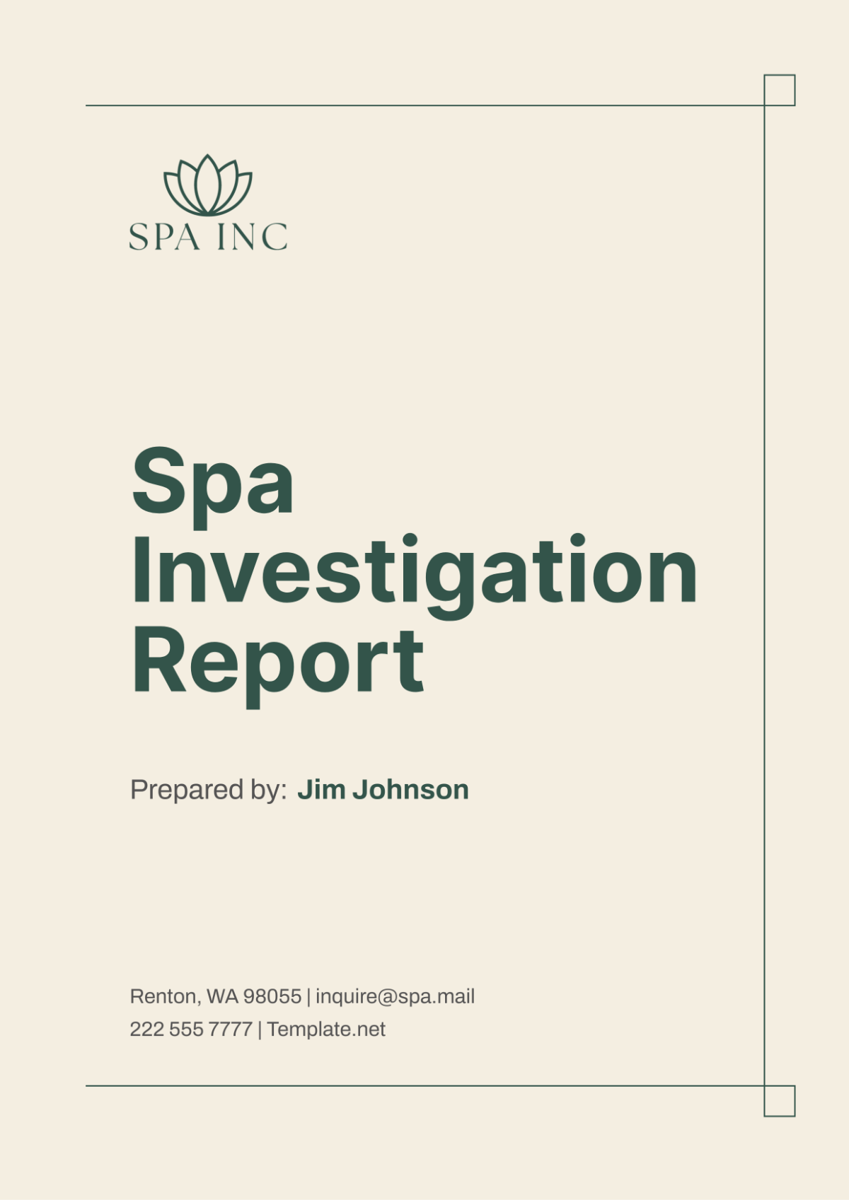 Spa Investigation Report Template - Edit Online & Download