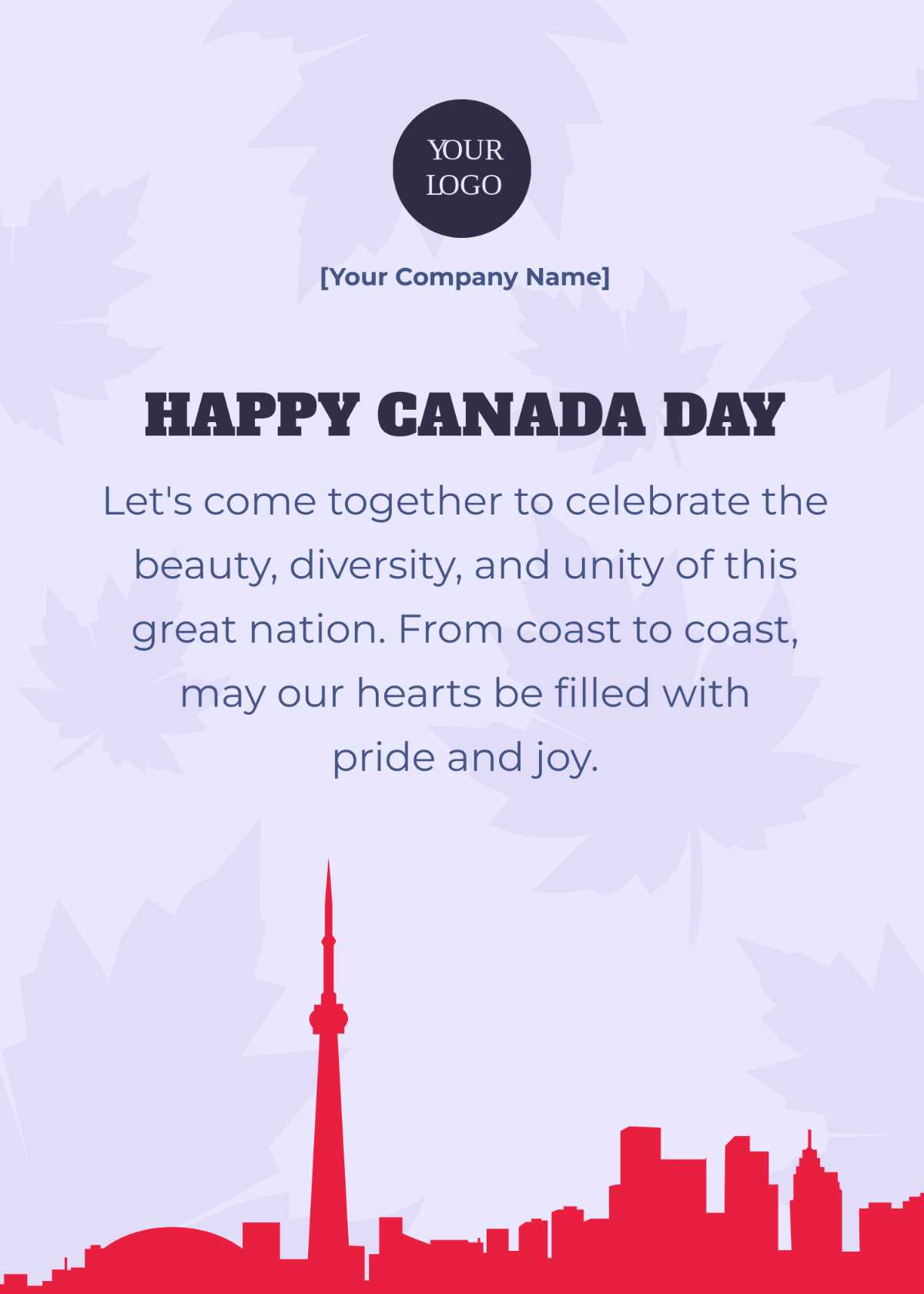 Canada Day Greeting Card