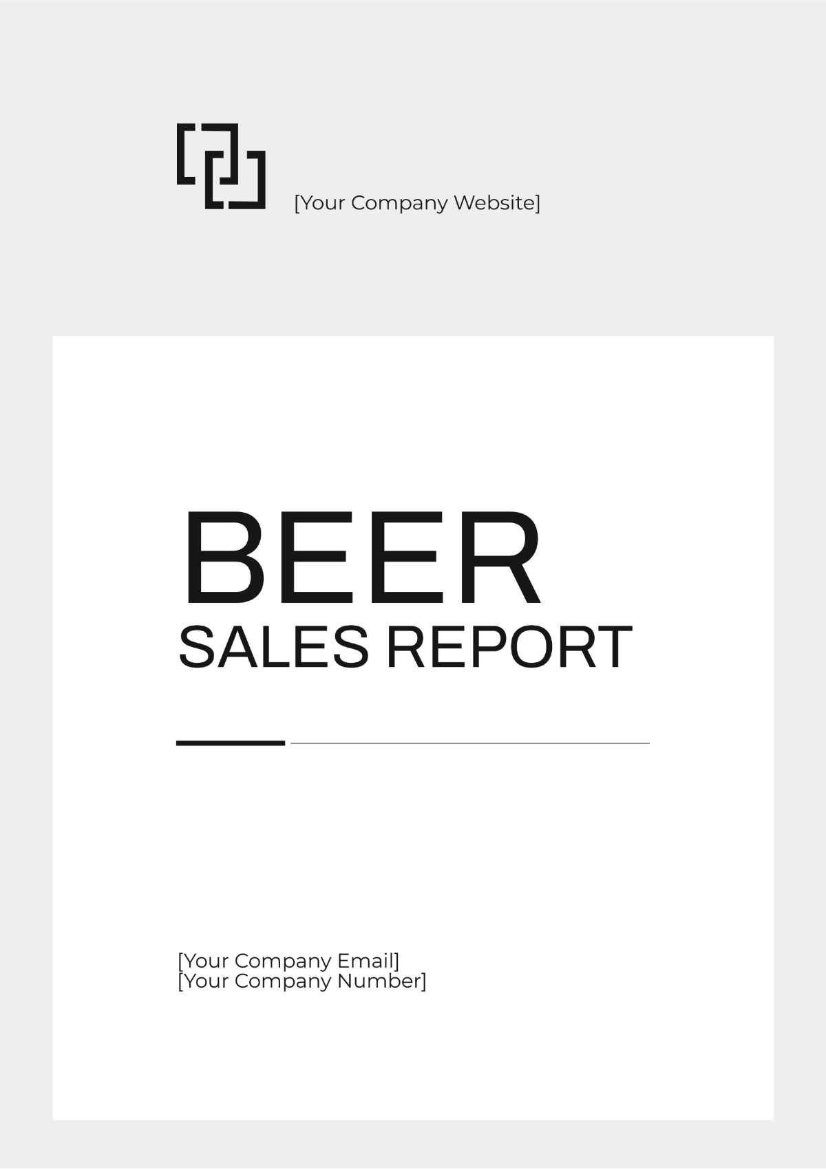 Beer Sales Report Template - Edit Online & Download