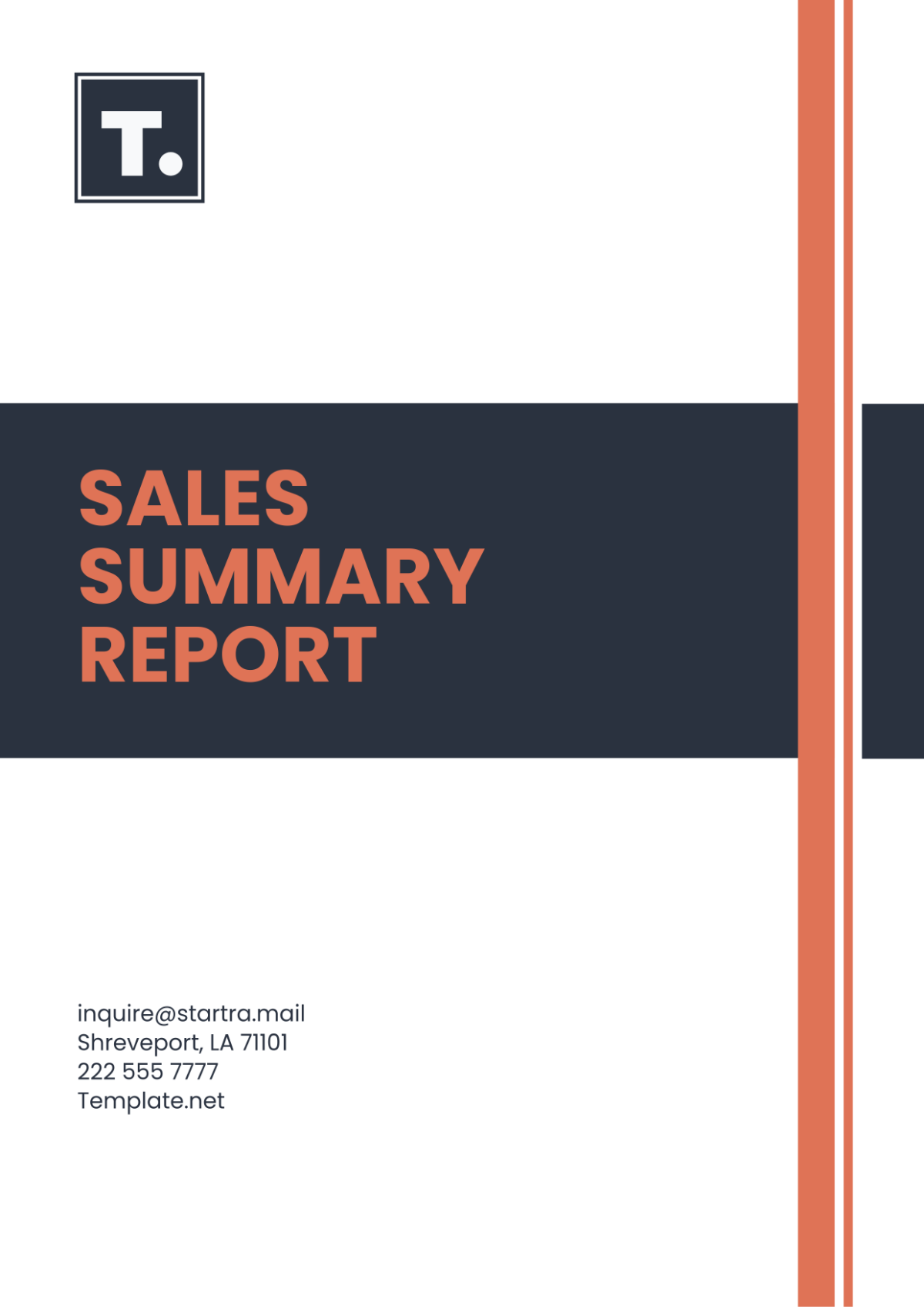 Sales Summary Report Template - Edit Online & Download