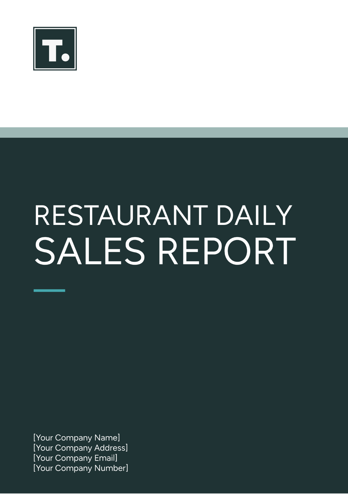 Restaurant Daily Sales Report Template - Edit Online & Download