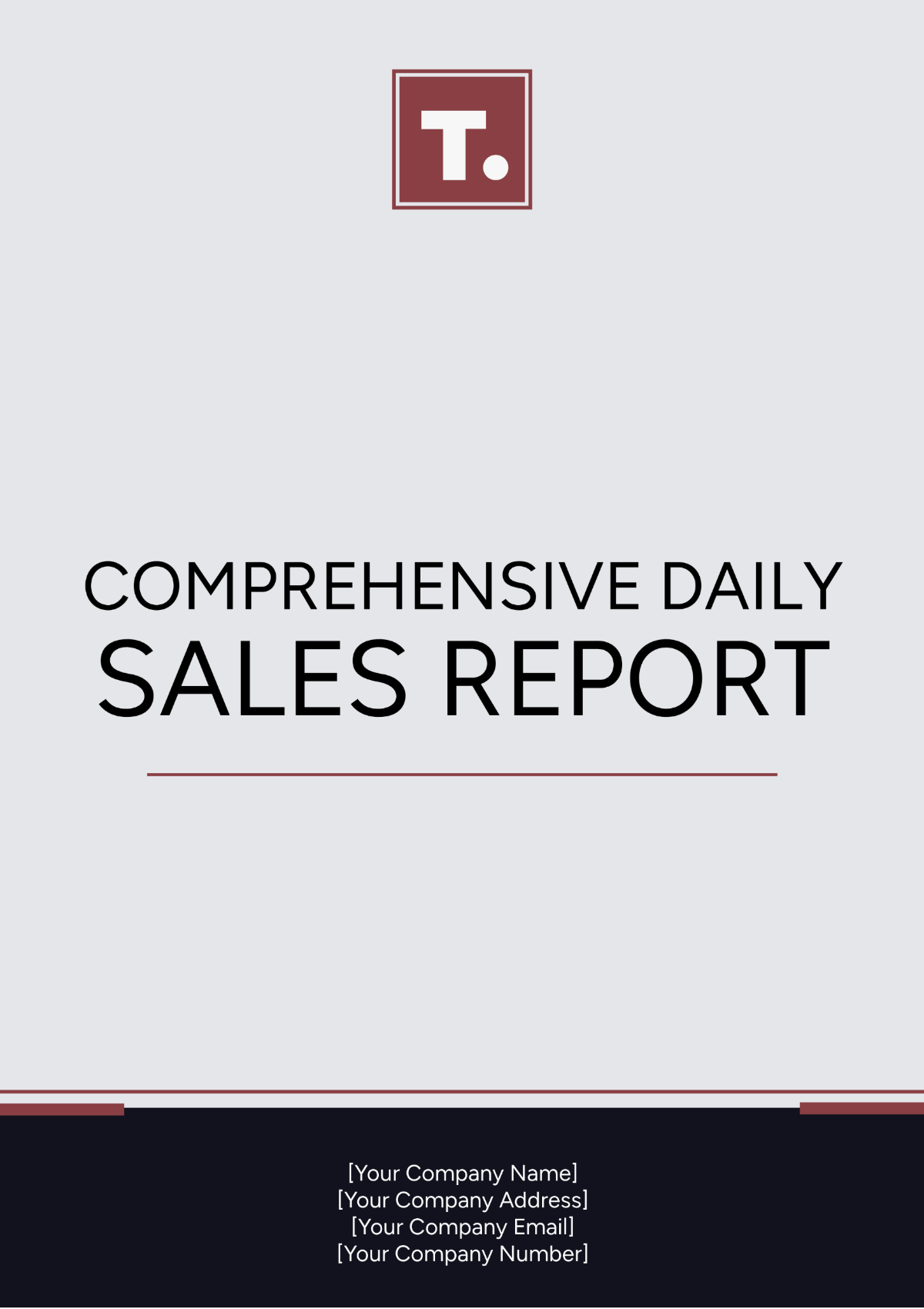 Comprehensive Daily Sales Report Template - Edit Online & Download