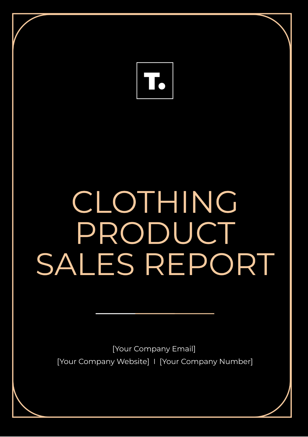 Clothing Product Sales Report Template - Edit Online & Download