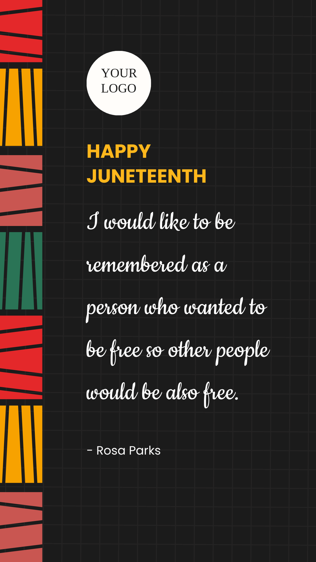 Juneteenth Quote for Work Template
