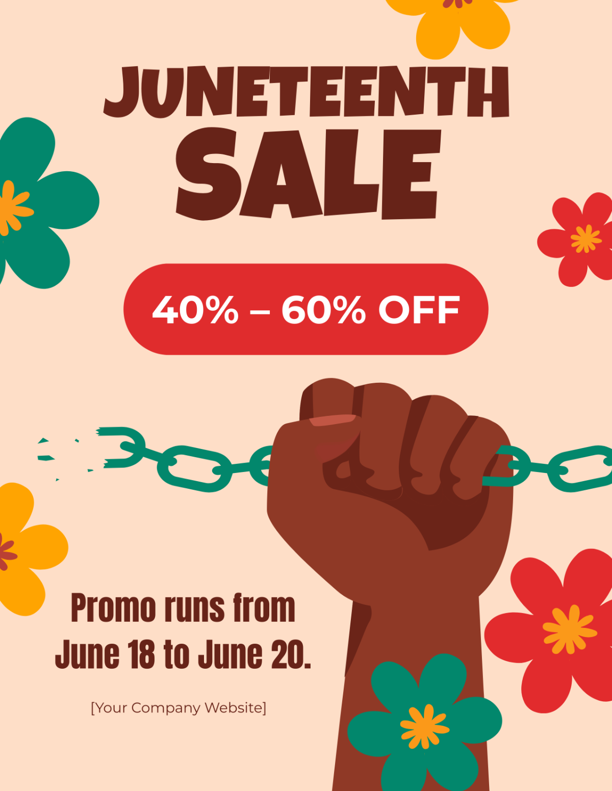 Juneteenth Sale Flyer