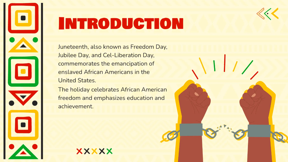 Free Juneteenth Presentation Template to Edit Online