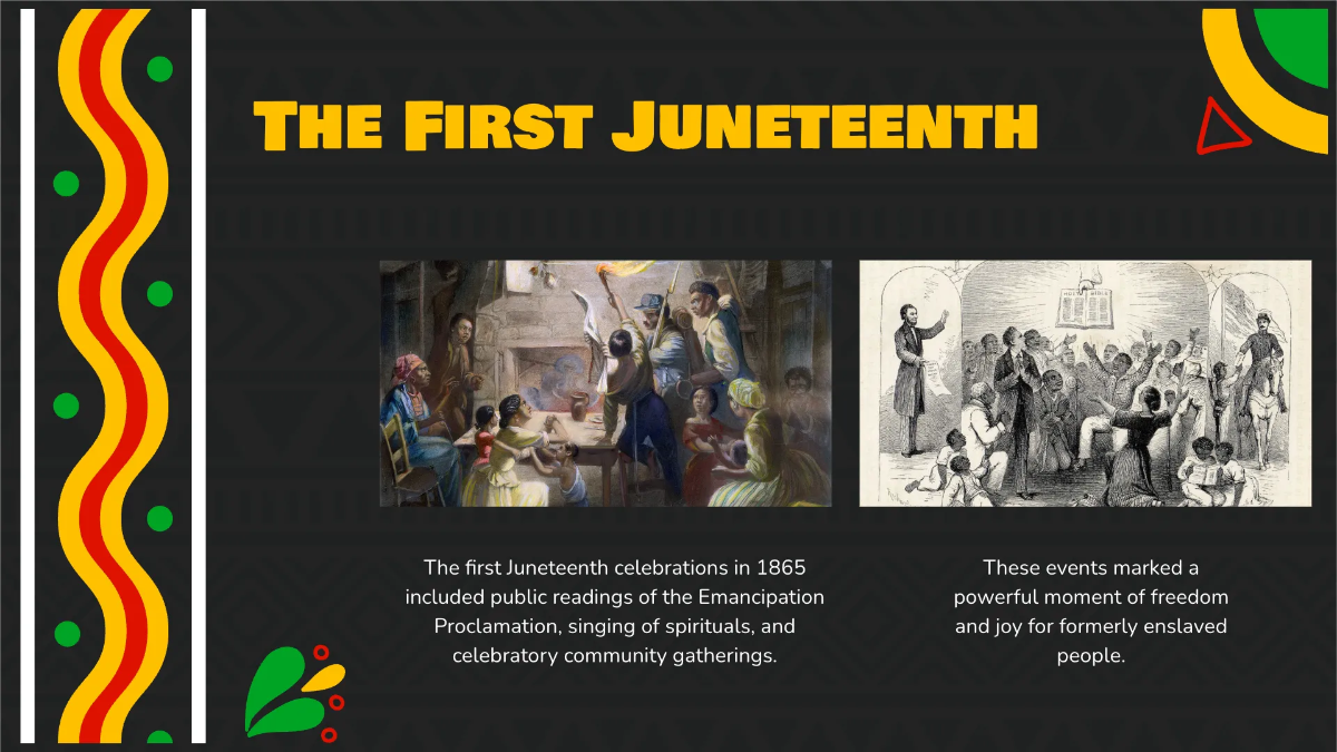 Free Juneteenth Presentation Template to Edit Online