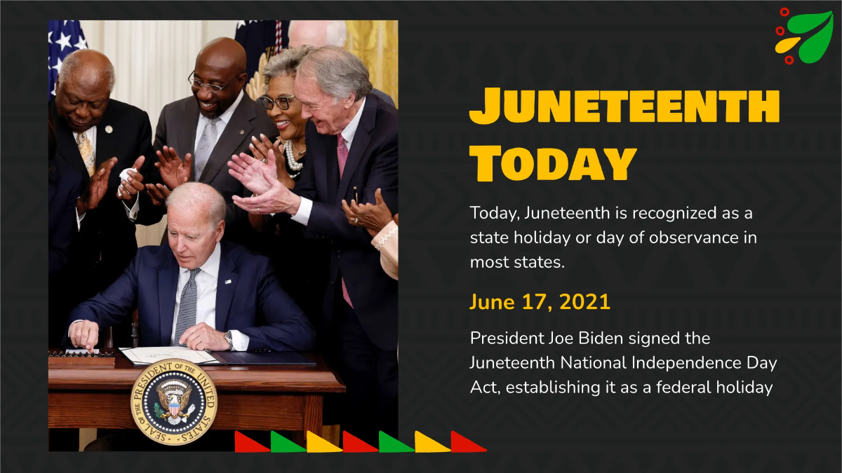 Free Juneteenth Presentation Template to Edit Online