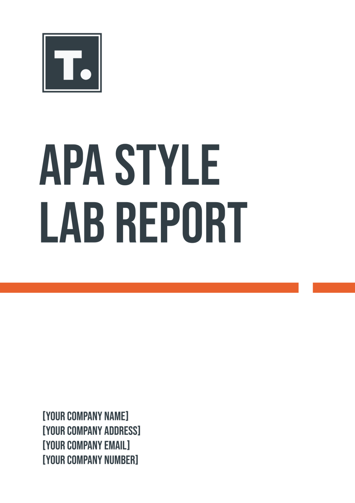 APA Style Lab Report Template - Edit Online & Download