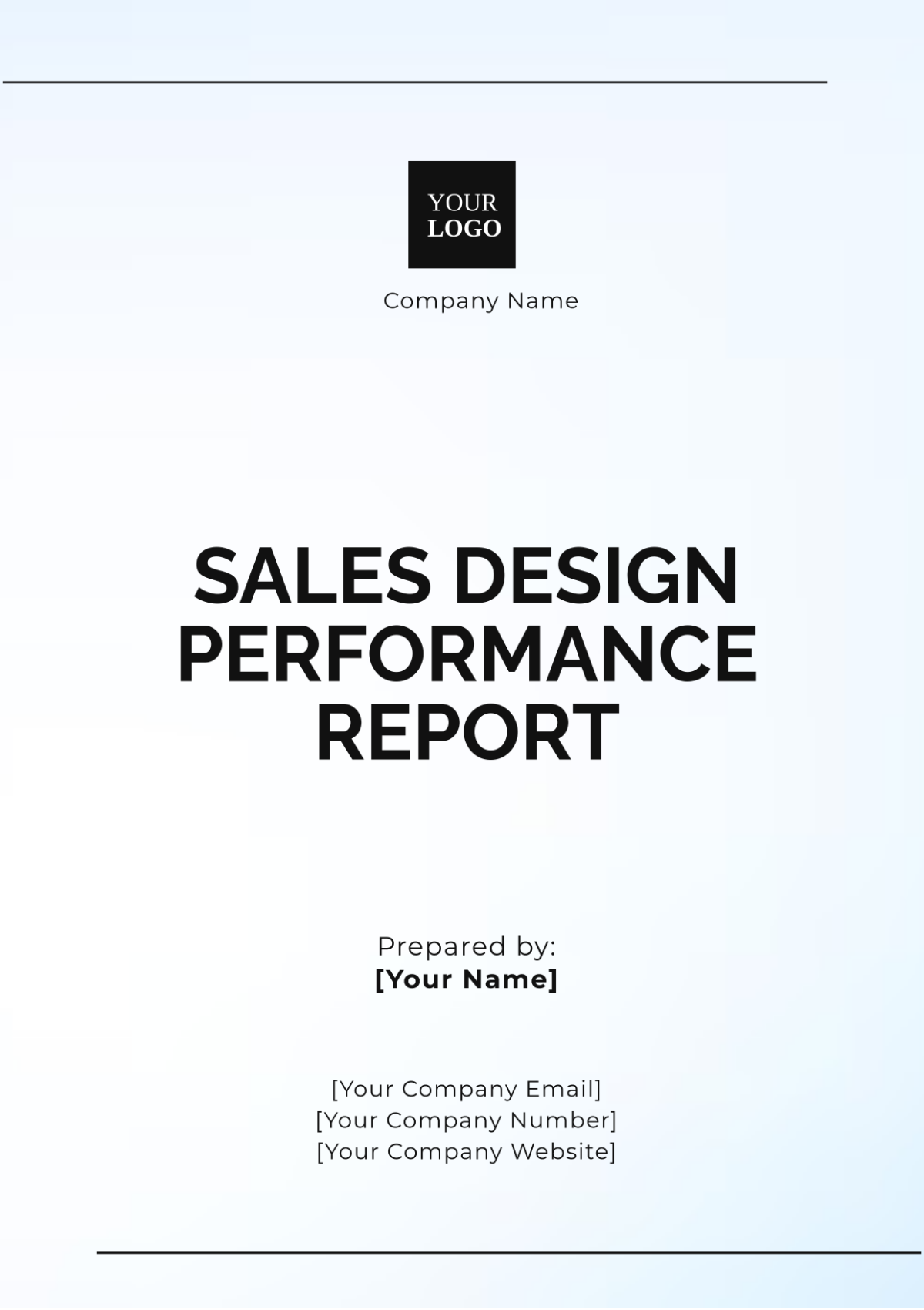 Sales Design Performance Report Template - Edit Online & Download