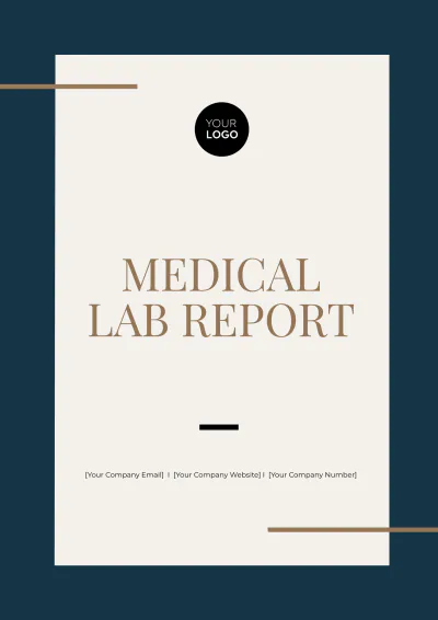 Free Medical Lab Report Template to Edit Online