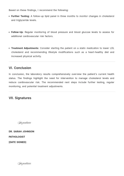 Free Medical Lab Report Template to Edit Online