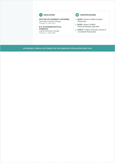 Free Consultant Pharmacist ATS Resume Template, AI Resume Builder