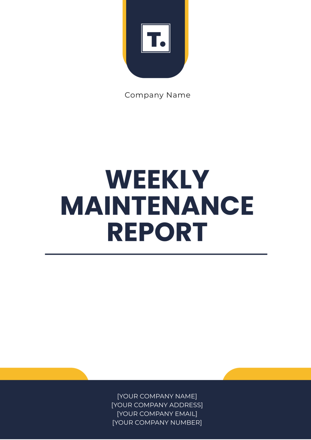 Free Weekly Maintenance Report Template