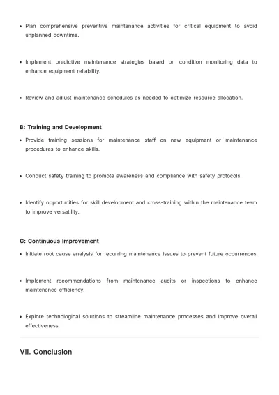 Free Weekly Maintenance Report Template to Edit Online