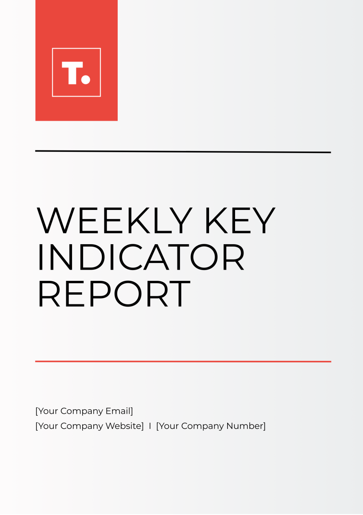 Weekly Key Indicator Report Template - Edit Online & Download