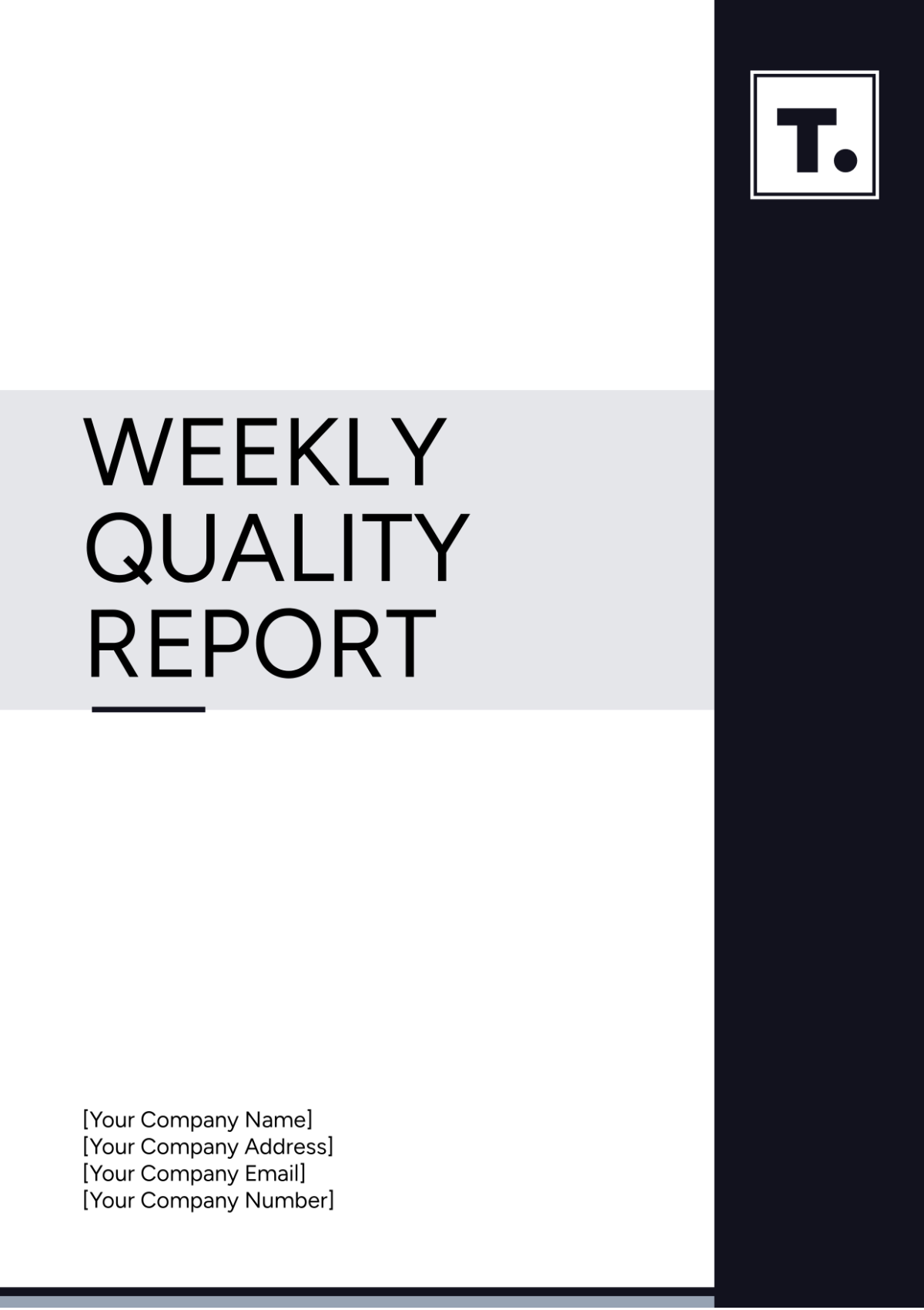 Free Weekly Quality Report Template to Edit Online