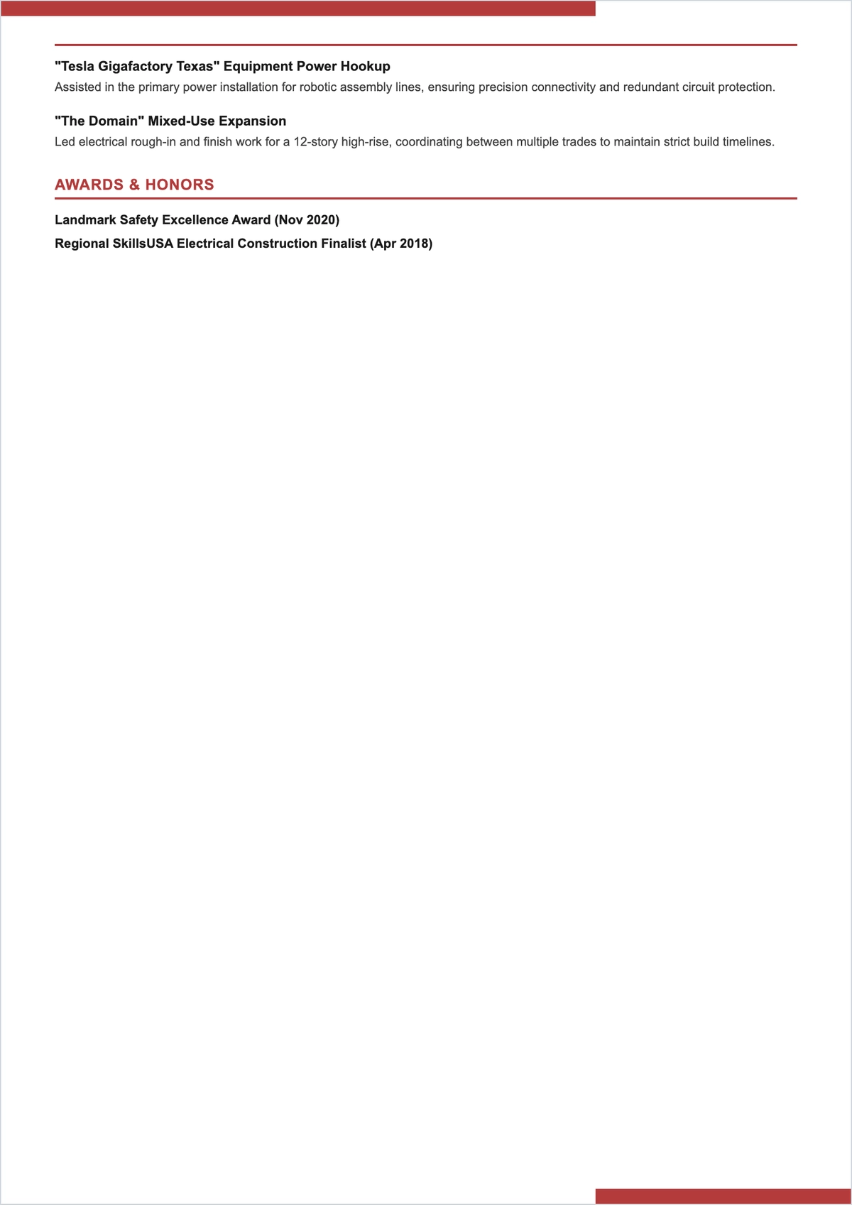 Free Journeyman Electrician ATS Resume Template, AI Resume Builder