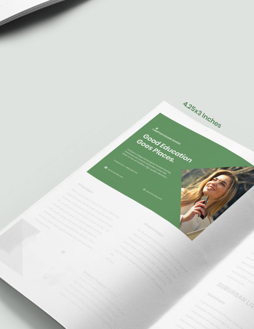 Student Article Magazine Ads Template