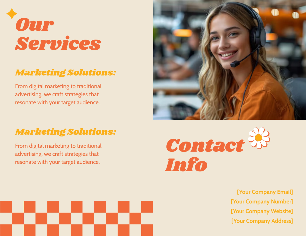 Free Retro Brochure Template to Edit Online