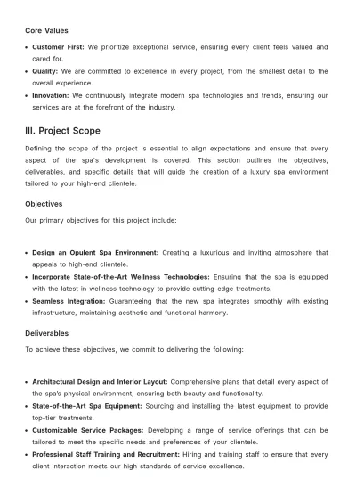 Free Spa Sales Proposal Template to Edit Online