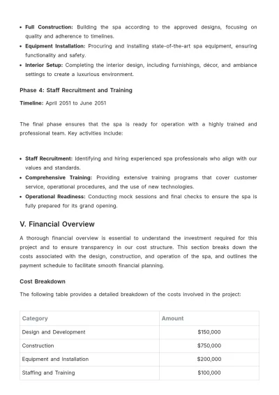 Free Spa Sales Proposal Template to Edit Online