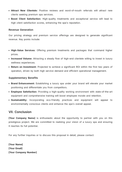 Free Spa Sales Proposal Template to Edit Online