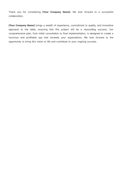 Free Spa Sales Proposal Template to Edit Online