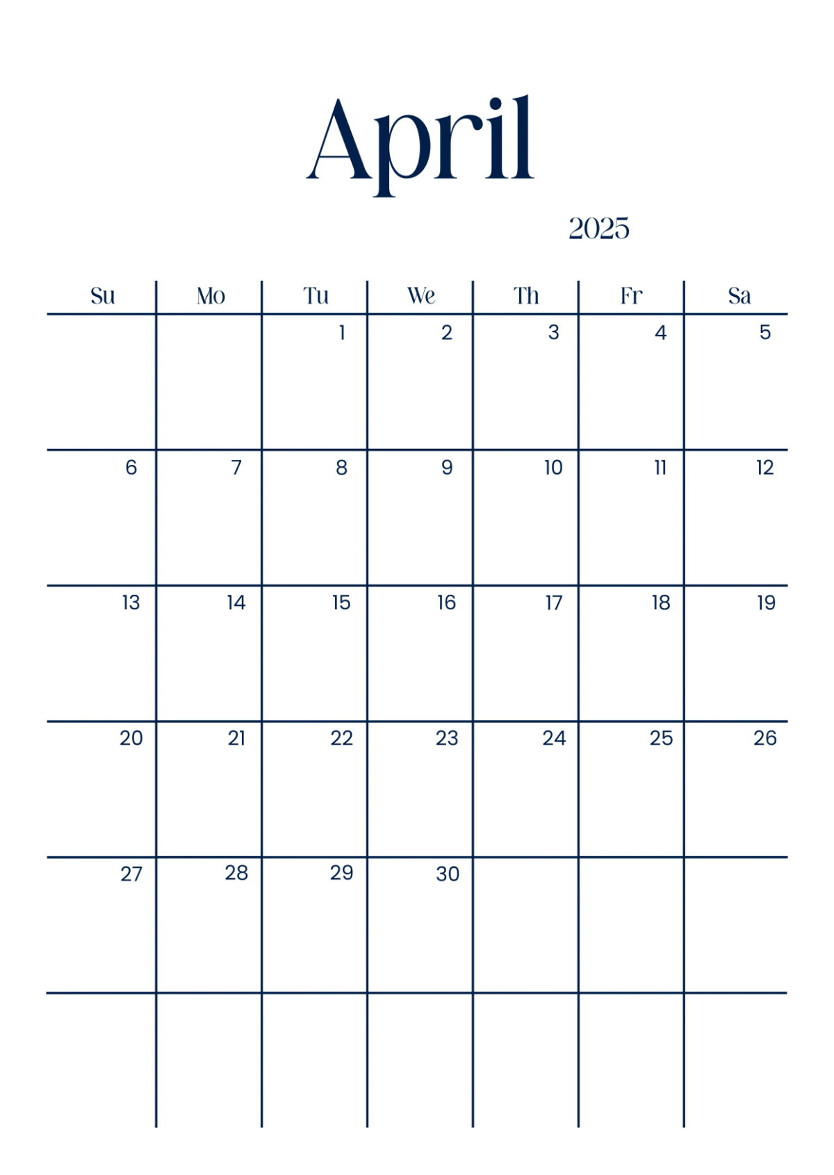 Free Restaurant Yearly Calendar Template to Edit Online