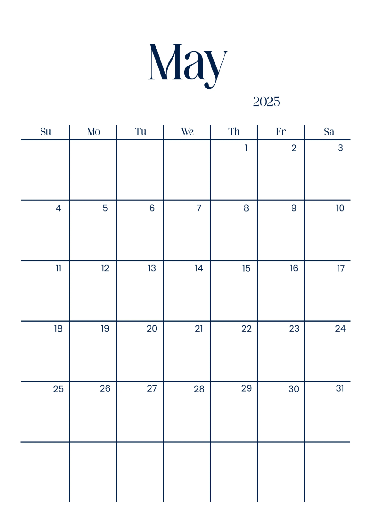 Free Restaurant Yearly Calendar Template to Edit Online