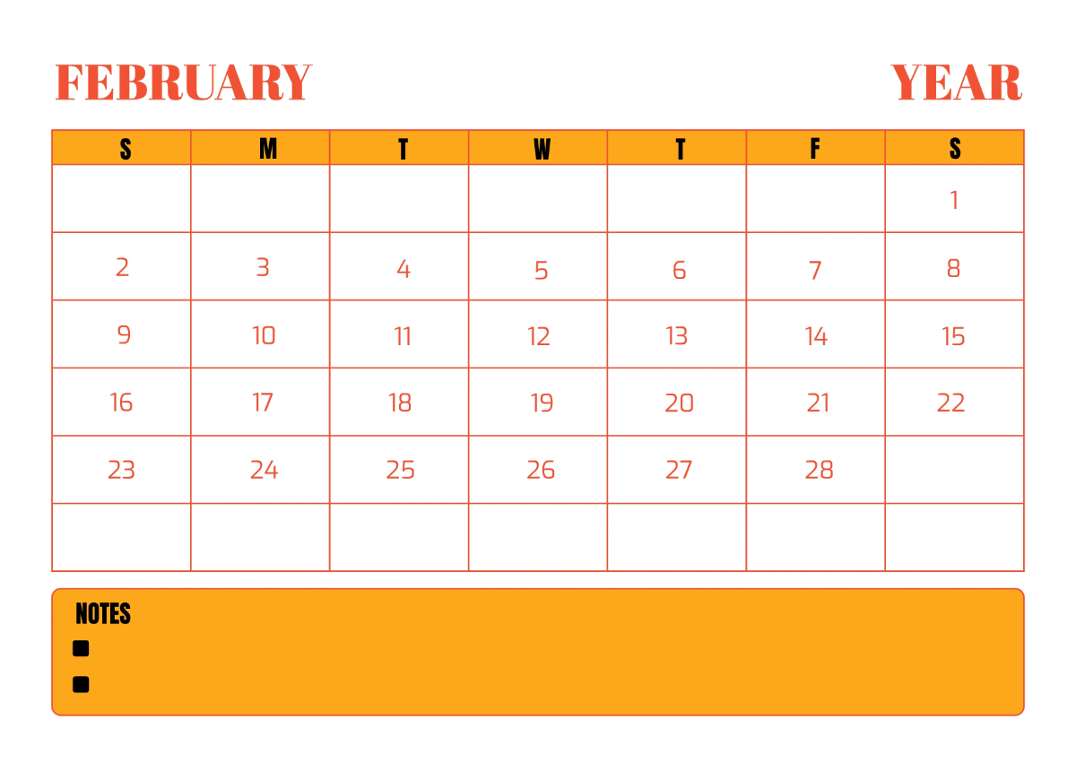 Free Restaurant Marketing Desk Calendar Template to Edit Online