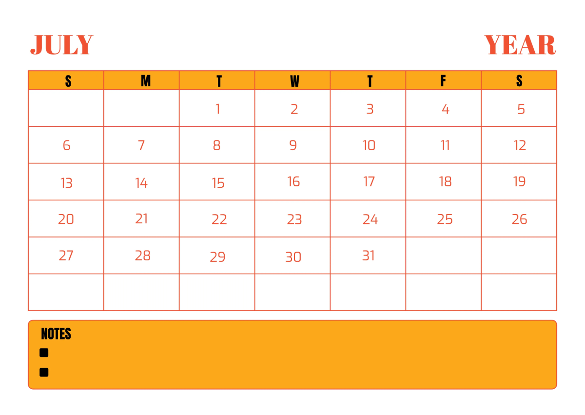 Free Restaurant Marketing Desk Calendar Template to Edit Online