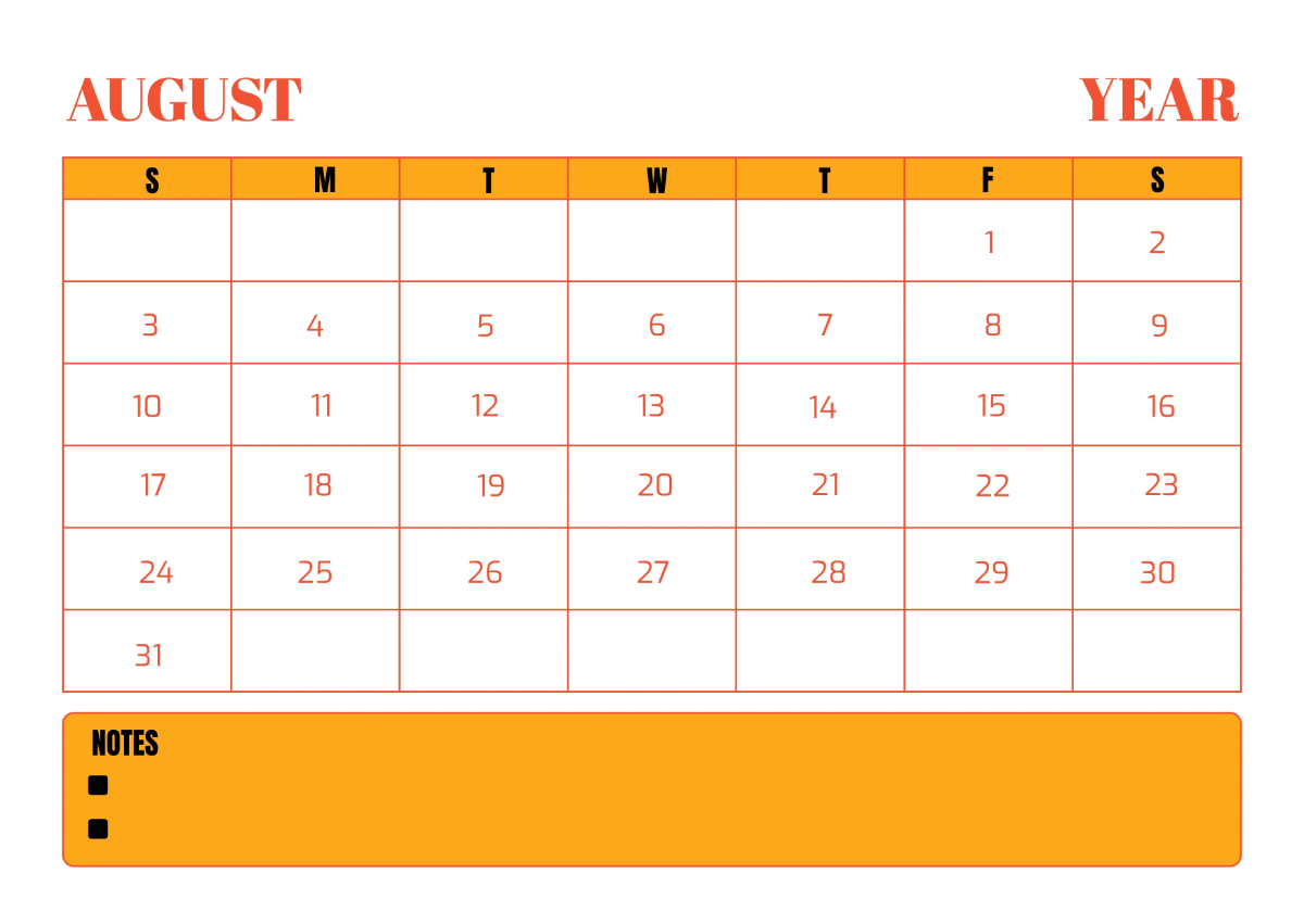 Free Restaurant Marketing Desk Calendar Template to Edit Online