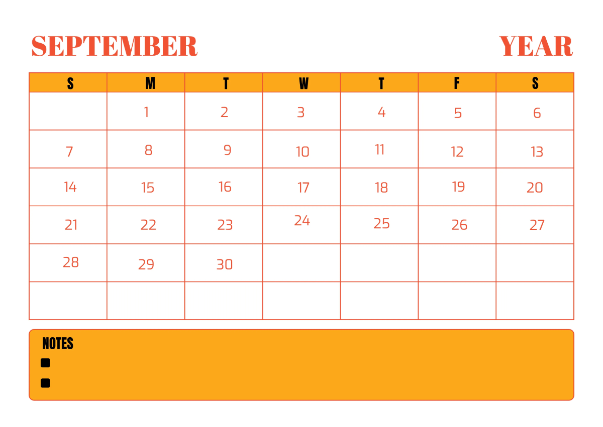 Free Restaurant Marketing Desk Calendar Template to Edit Online