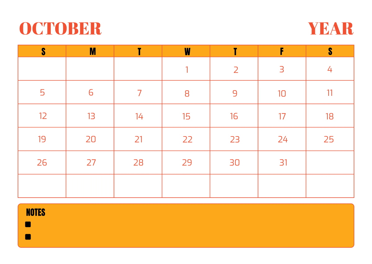 Free Restaurant Marketing Desk Calendar Template to Edit Online