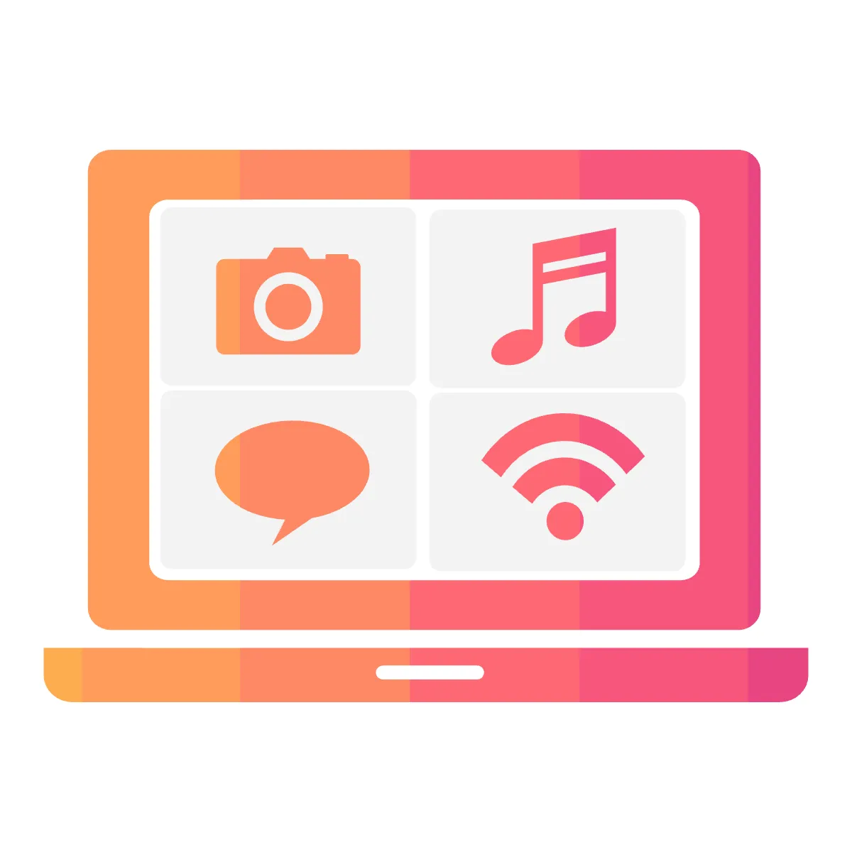 Free Multimedia Gradient Icon Template to Edit Online