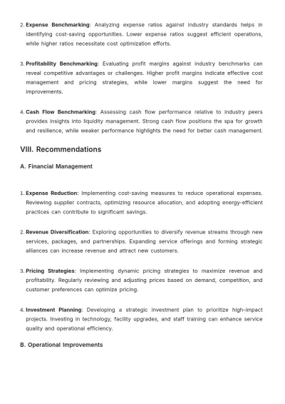 Free Spa Audit Report Template to Edit Online