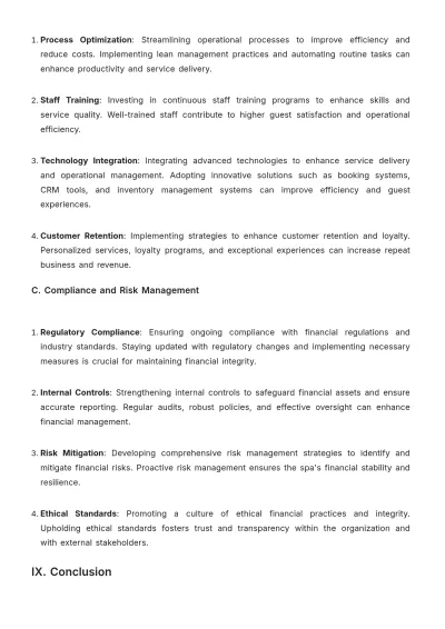 Free Spa Audit Report Template to Edit Online