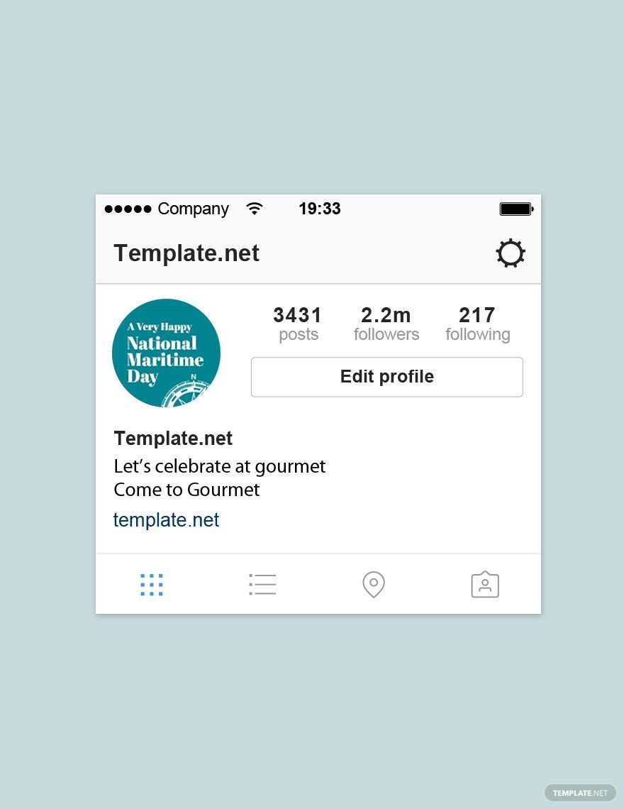 National Maritime Day Instagram Profile Photo Template in PSD