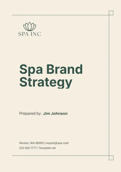 Free Spa Brand Strategy Template to Edit Online
