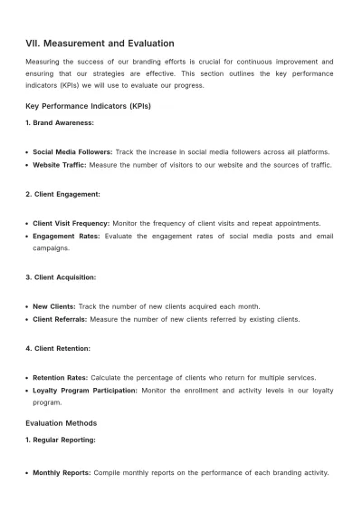 Free Spa Brand Strategy Template to Edit Online