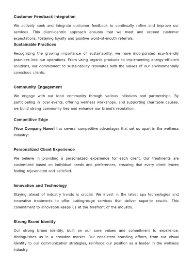 Free Spa Brand Strategy Template to Edit Online