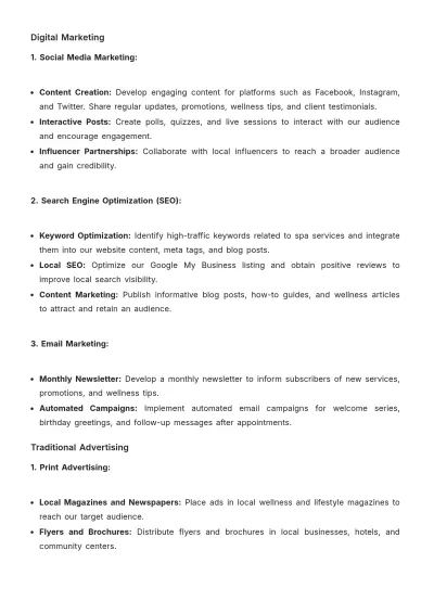 Free Spa Brand Strategy Template to Edit Online