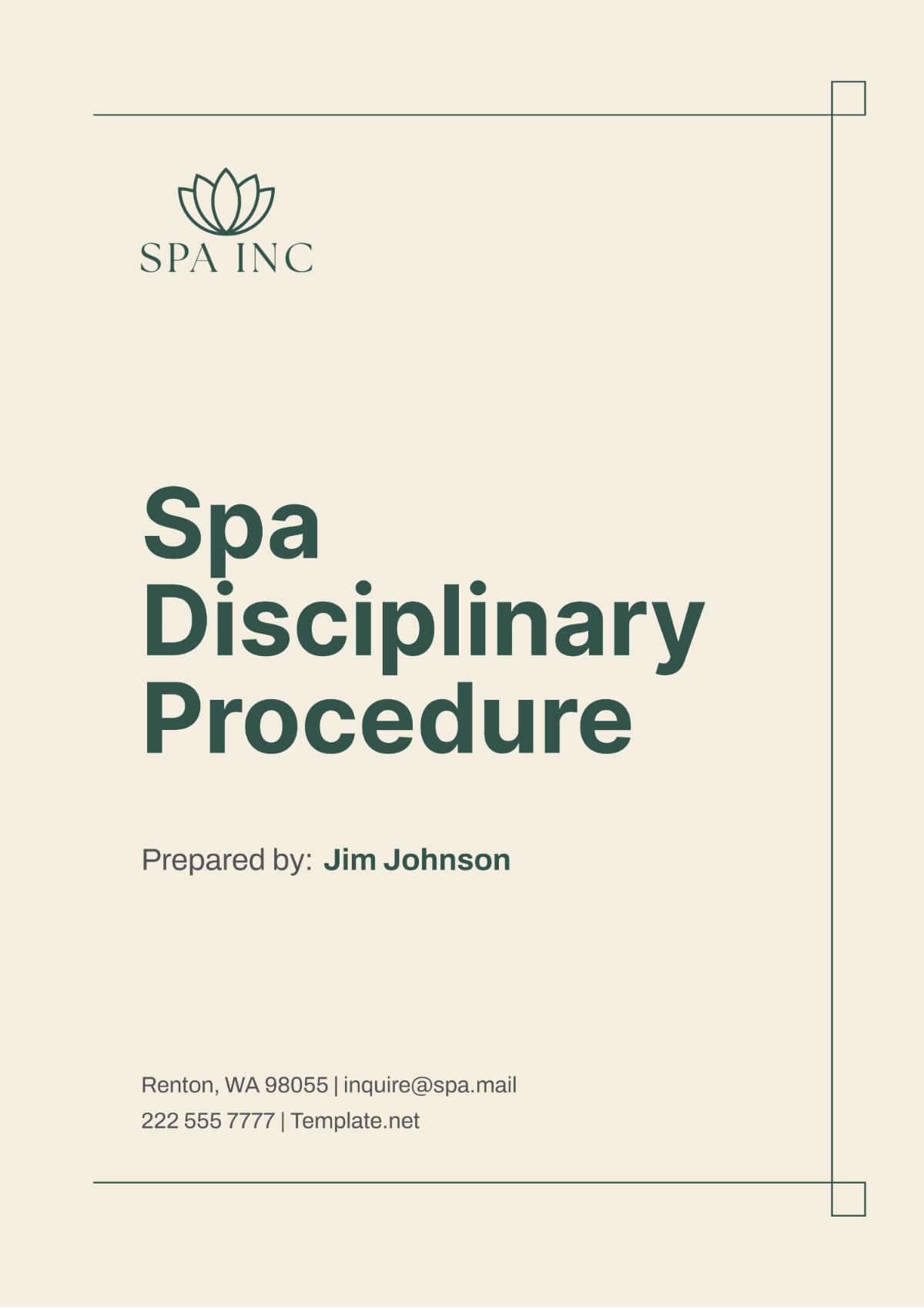 Spa Disciplinary Procedure Template - Edit Online & Download