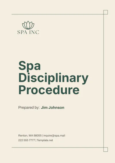 Free Spa Disciplinary Procedure Template to Edit Online
